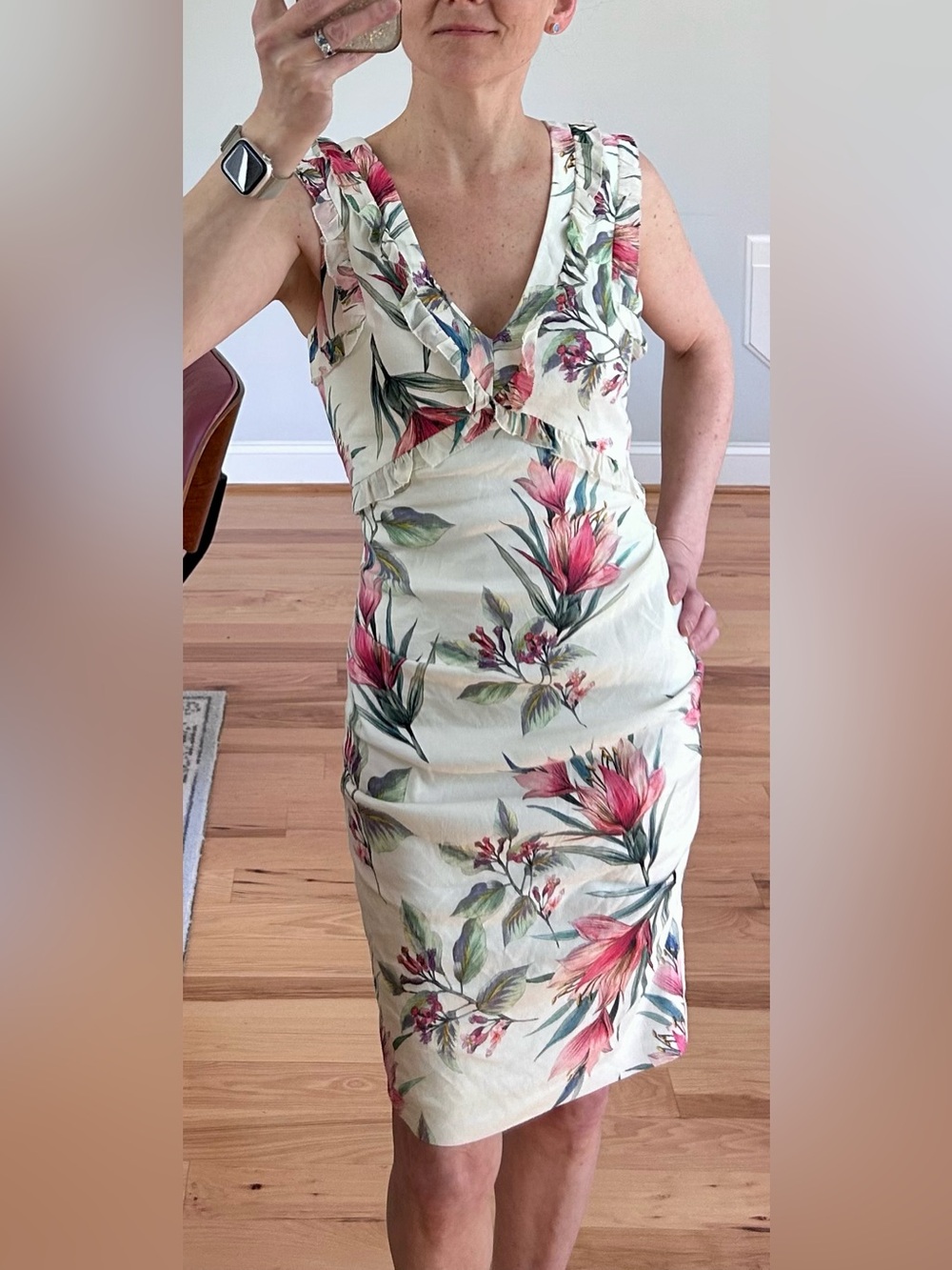 Nicole Miller Collection Linen Knee Length Dress